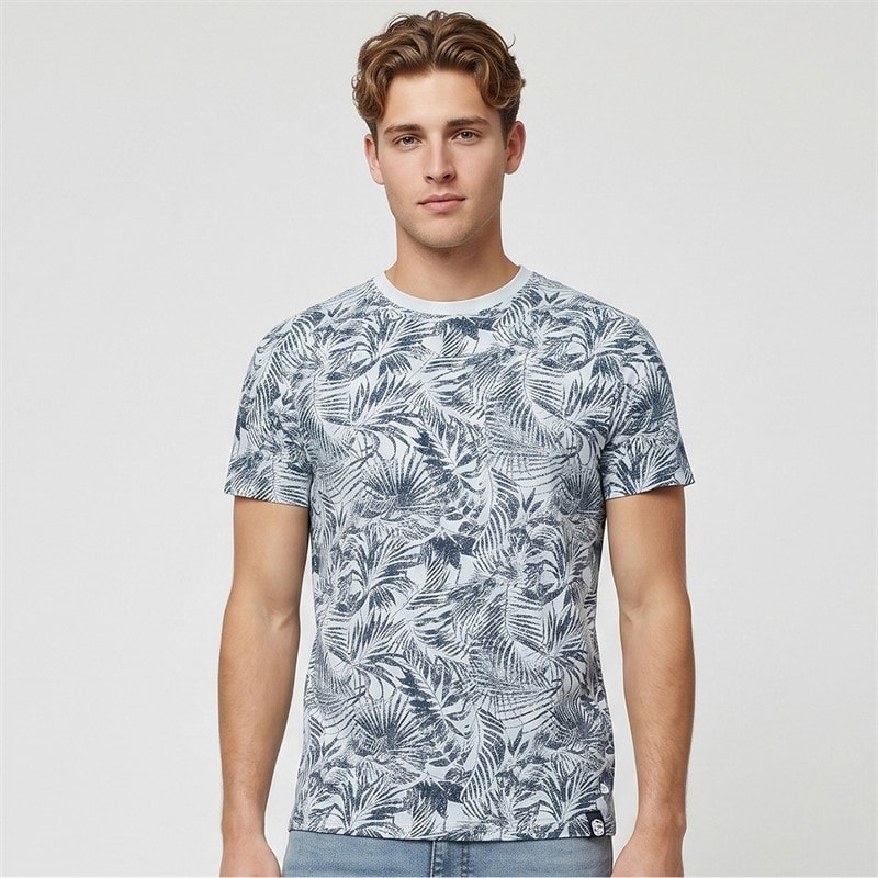 Indicode Heren inpalme t-shirt - Sky Way