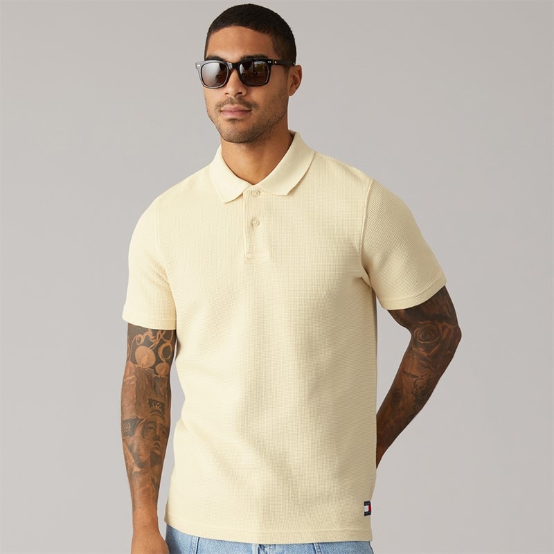 Tommy Jeans Herren - Gewaschenes Waffel-Polo-Shirt - Calico