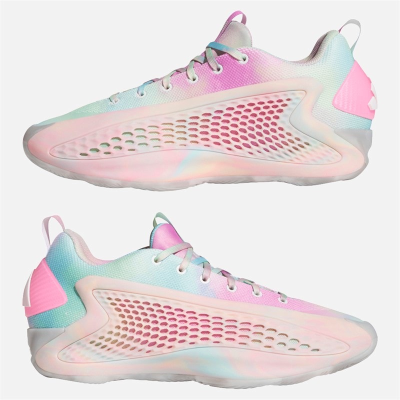 adidas Herren - Anthony Edwards 1 Low Sneaker - Cloud White/Acid Orange/Bliss Pink