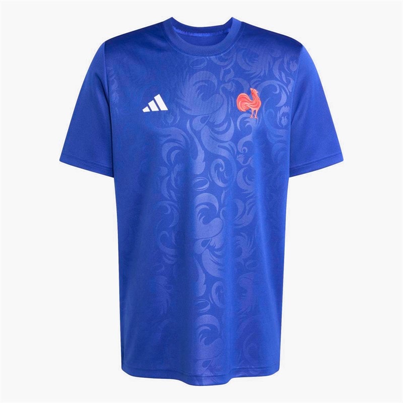 adidas Herren - FFR France Rugby RWC Rugby-Weltmeisterschaft Supporter-Trikot - Royal Blue