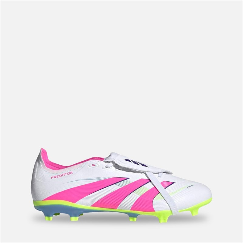 adidas Heren predator league tong voetbalschoenen voor stevige/multi ondergrond - Cloud White/Lucid Lemon/Lucid Pink