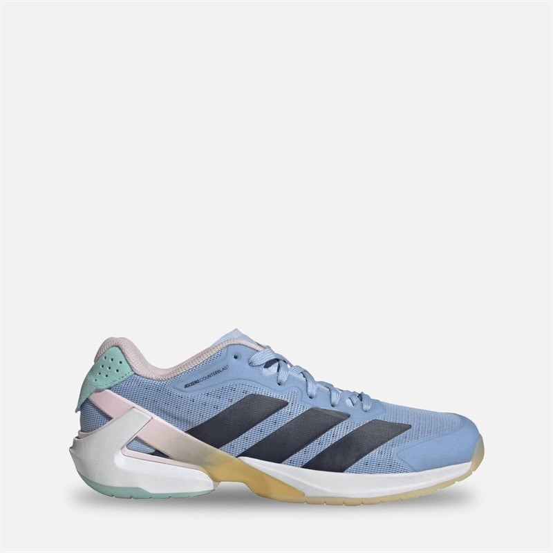 adidas Damen - Courterblast Adizero Hallenschuhe - Glow Blue/Shadow Navy/Clear Pink
