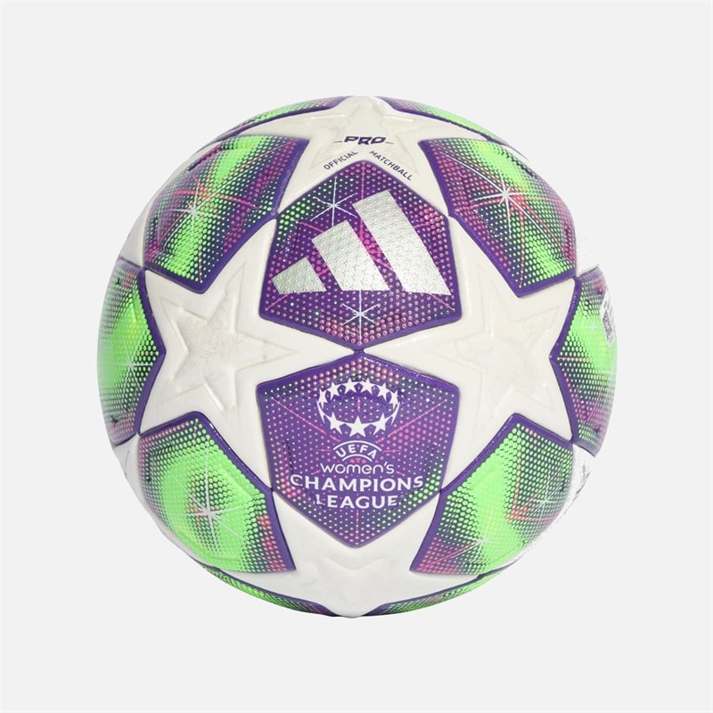adidas Ballon de match officiel Pro UEFA Champions League 25/26 femmes - Blanc/Shock Pink/Multi/Solaire Yellow