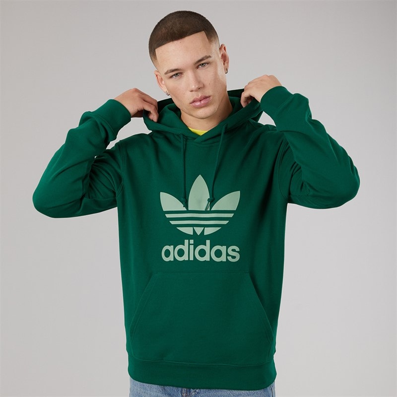 adidas Originals Herren - Adicolour Classics Trefoil Kapuzenpullover - Collegiate Green