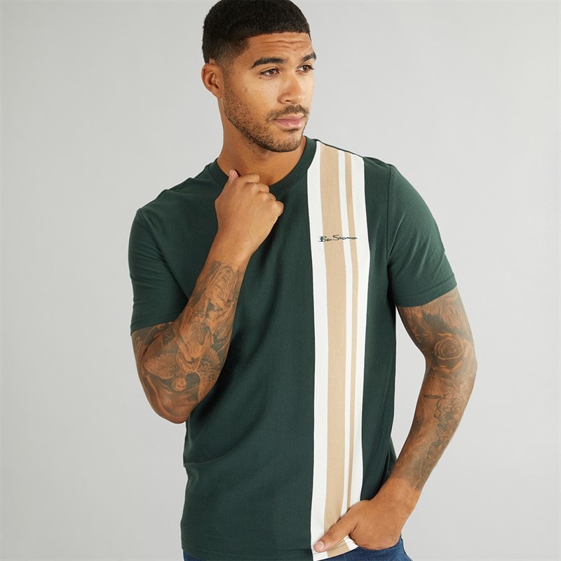 Ben Sherman Herren - House Mod T-Shirt - Dunkelgrün