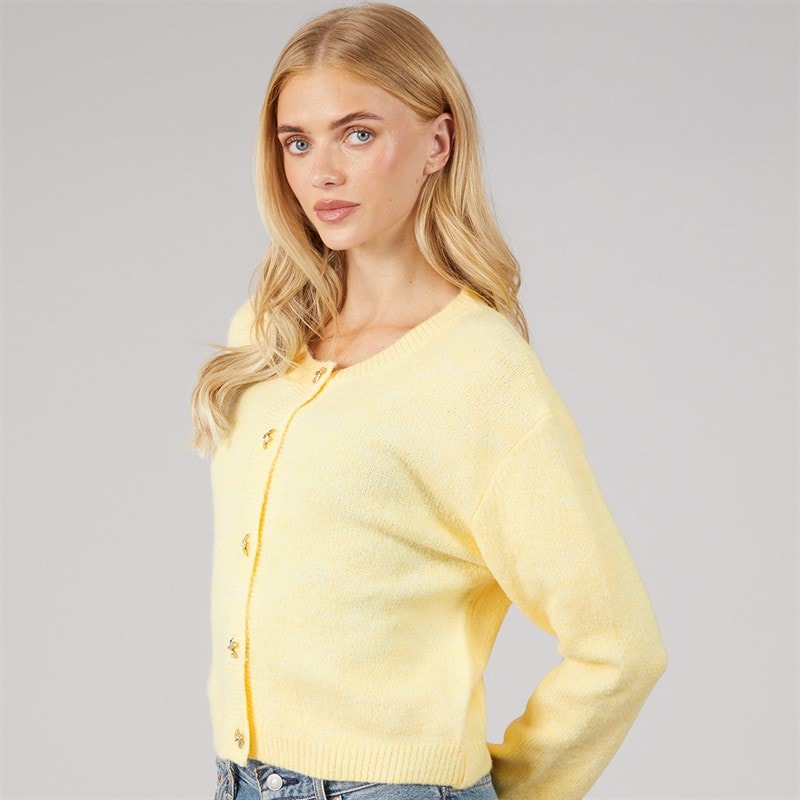 Brave Soul Cardigan raglan eva femmes - Jaune