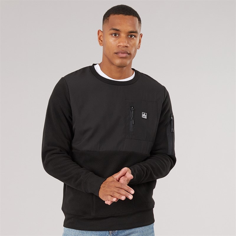 Brave Soul Sweat-shirt Spartan hommes - Jet Black/Jet Black