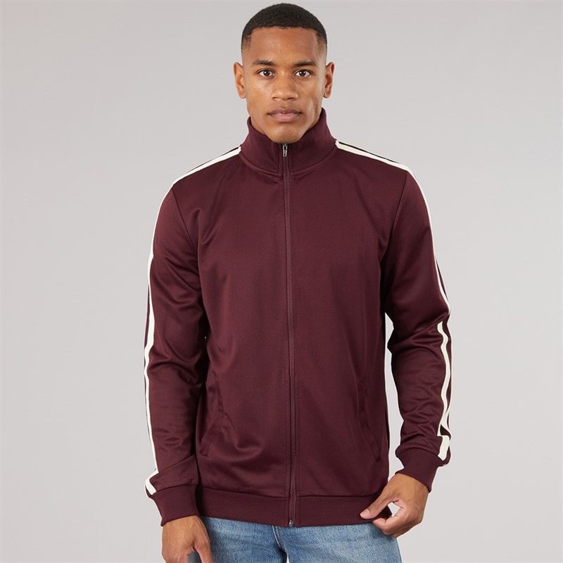 Brave Soul Heren acis full zip track top - Bordeaux