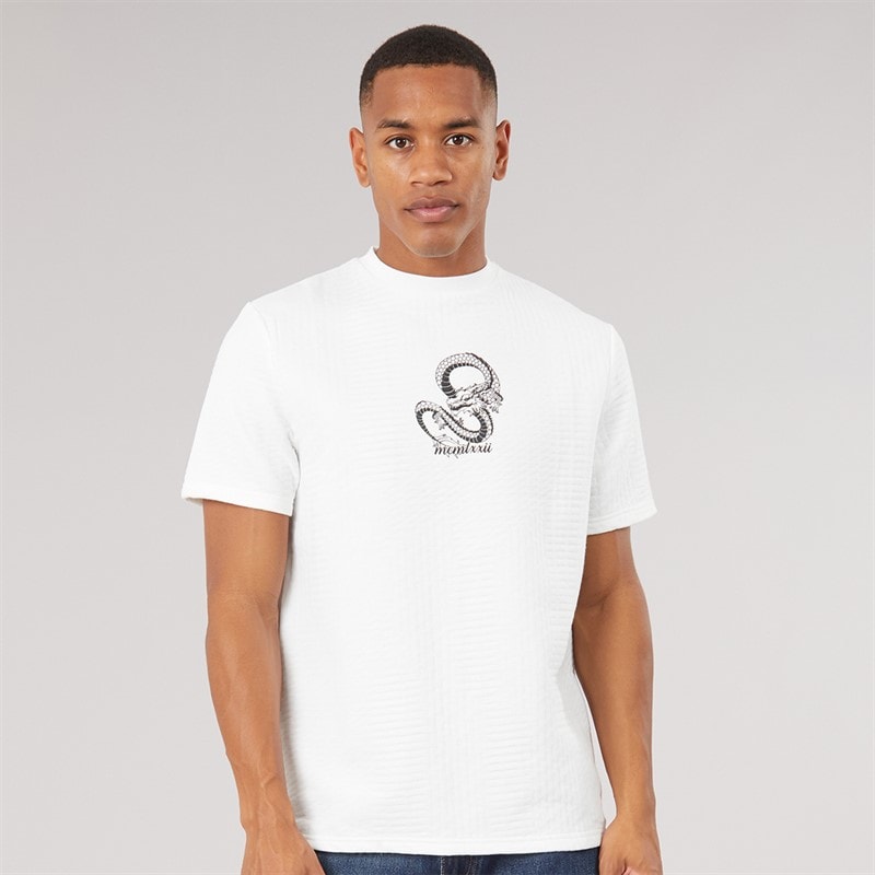 Brave Soul Herren - Tremont Oversize-Passform Rundhals-T-Shirt - Cream