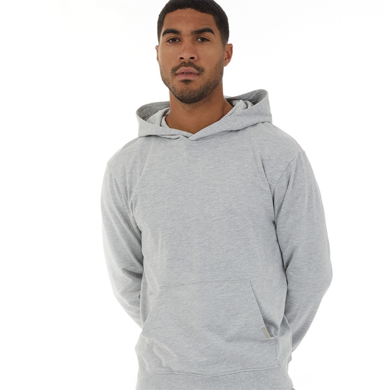 Closure London Heren hoodie met relaxte pasvorm - Lichtgrijs Marl