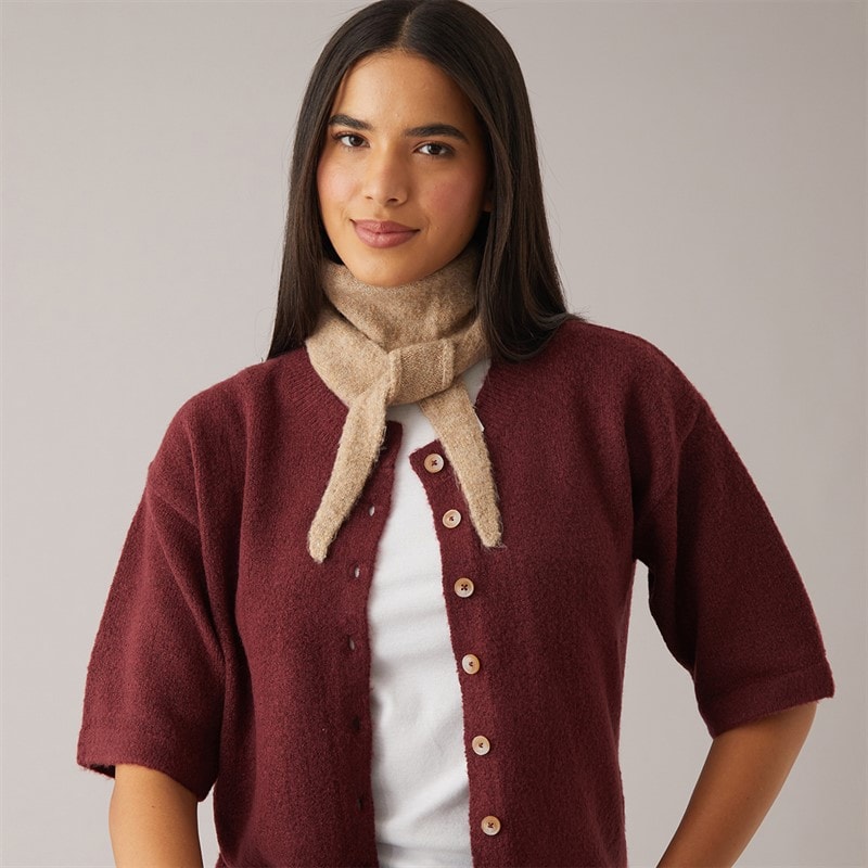 Pieces Mini-écharpe Olivia femmes - Taupe