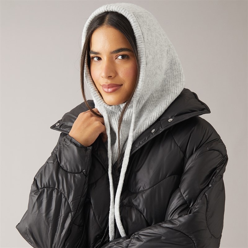 Pieces Damen - Olivia Balaklava Schlauchschal - Grey Marl