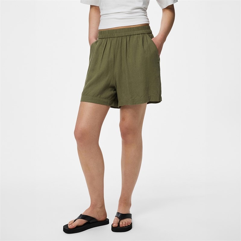 Pieces Shorts pia femmes - Deep Lichen Green