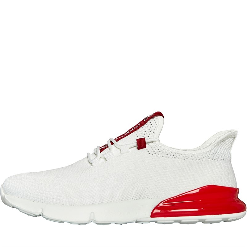 Crosshatch Heren smitlay trainers - Wit/Rood