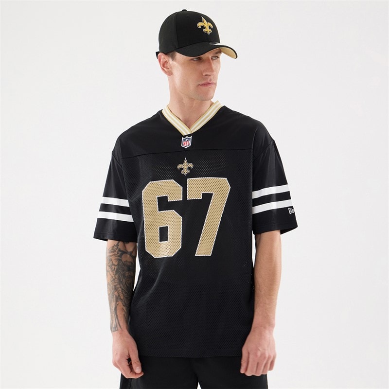 New Era T-shirt en mesh New Orleans Saints hommes - Noir