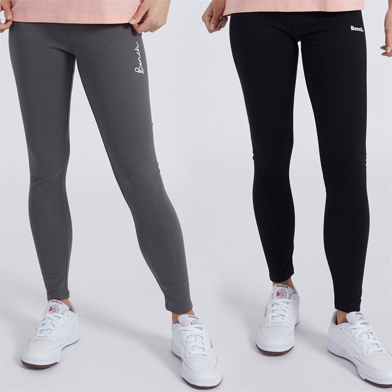 Bench Damskie legginsy Tamna w dwupaku - Czarny/Charcoal