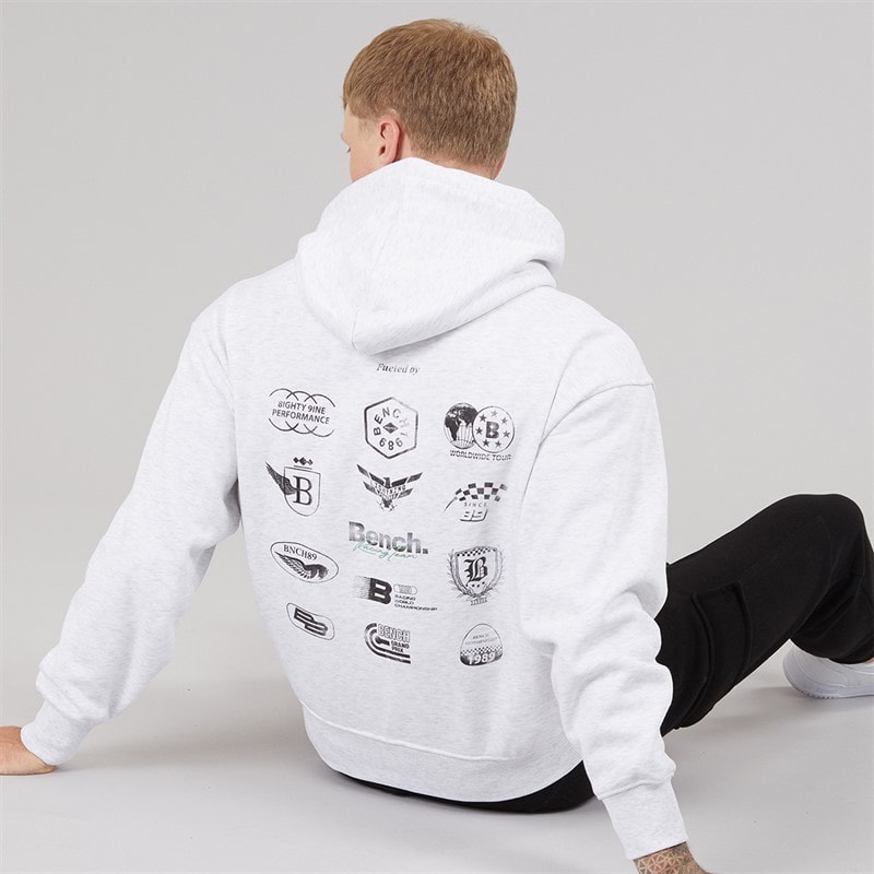 Bench Heren buxian oversized hoodie - Lichtgrijs Marl
