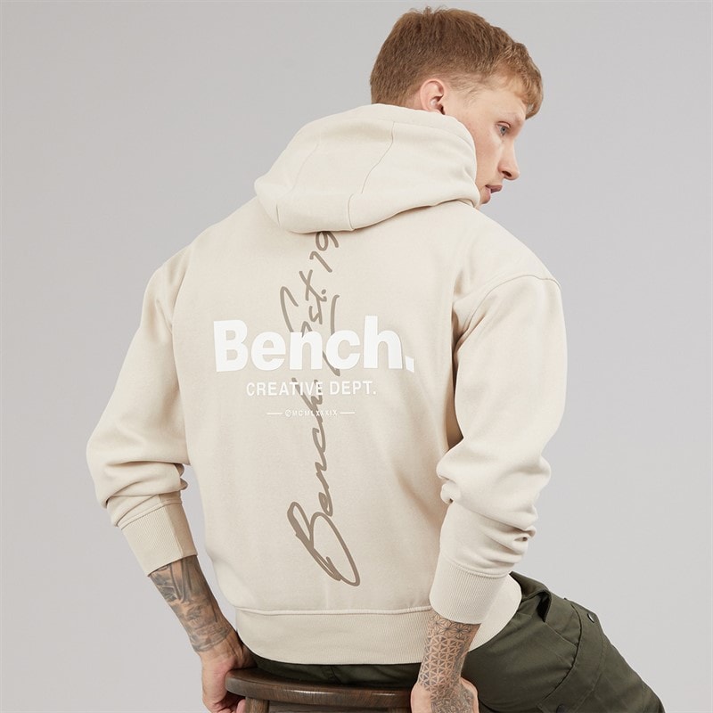 Bench Heren bardel oversized hoodie - Stone Grey