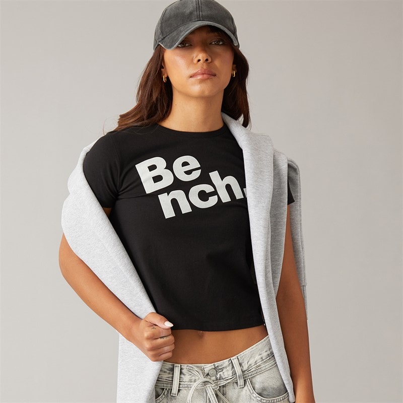 Bench T-shirt Aita baby fit femmes - Noir