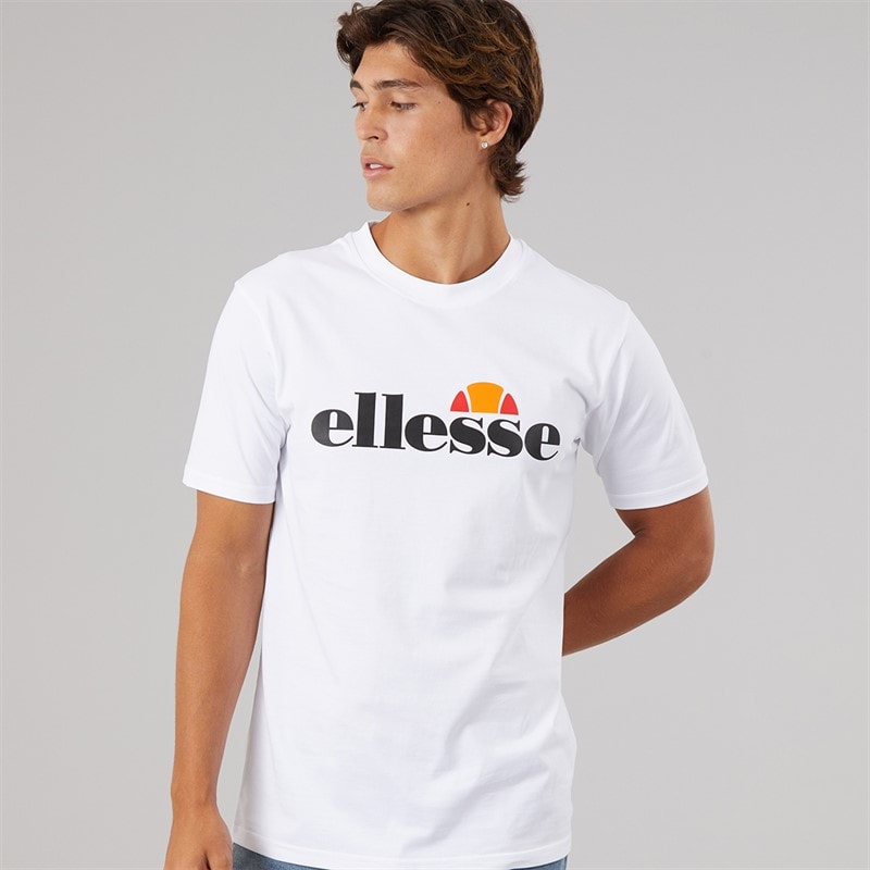 Ellesse Mężczyźni t-shirt prado 2 z dużym logo - Biały