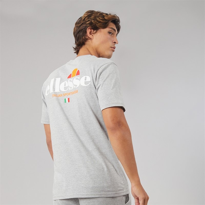 Ellesse Herren - Georgio Back Logo T-Shirt - Grey Marl