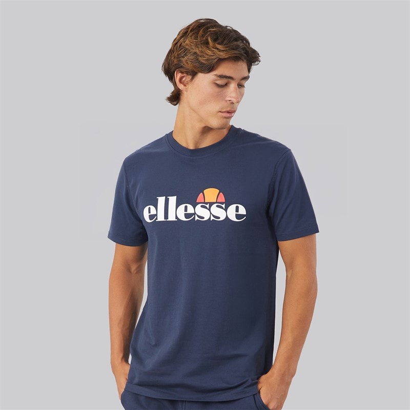 Ellesse Mężczyźni t-shirt prado 2 z dużym logo - Granatowy