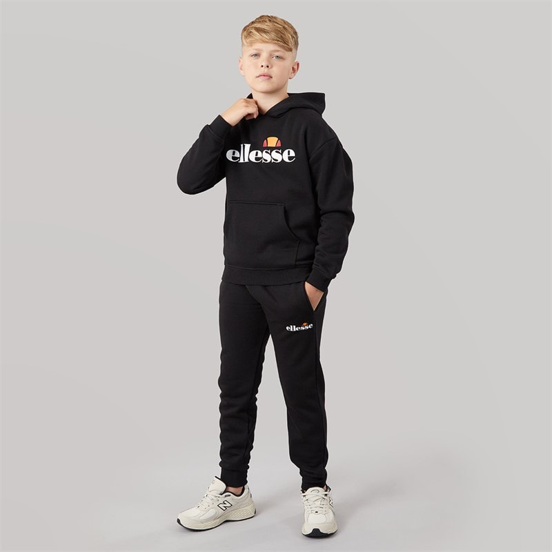 Ellesse Junior Jungen - Atreus Logo Trainingsanzug - Schwarz