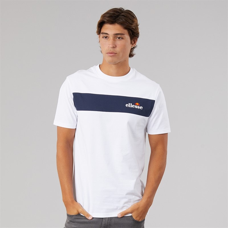 Ellesse T-shirt Moulton à panneaux hommes - Blanc