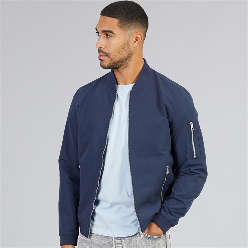 JACK & JONES Mężczyźni kurtka bomber mash - Navy Blazer