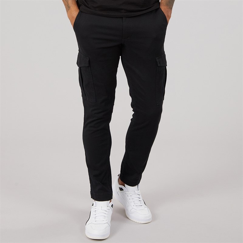 JACK & JONES Mężczyźni spodnie cargo Marco Dean - Czarny