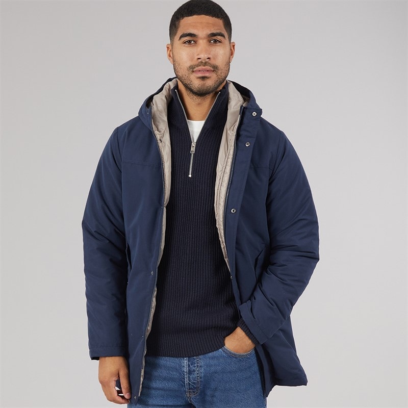 JACK & JONES Mężczyźni parka kyle - Navy Blazer