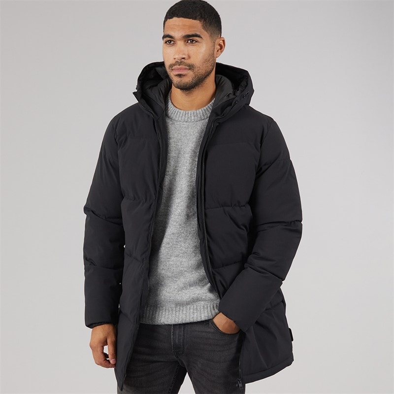 JACK & JONES Mężczyźni długa puchowa kurtka surface - Czarny