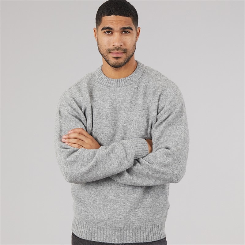 JACK & JONES Herren - Soho Ollie Rundhals-Pullover - Hellgrau Marl