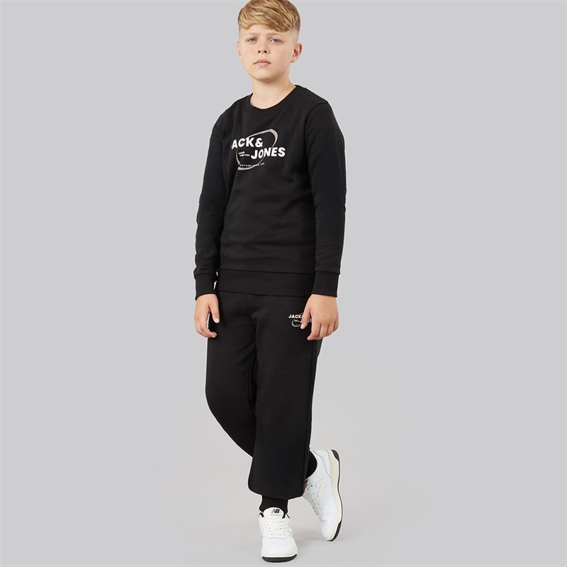 JACK & JONES Jungen - Future Sweatshirt Und Jogginghose Trainingsanzug - Schwarz