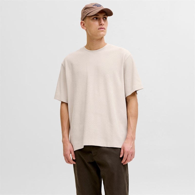 JACK & JONES Heren harrison structure t-shirt - Moonbeam