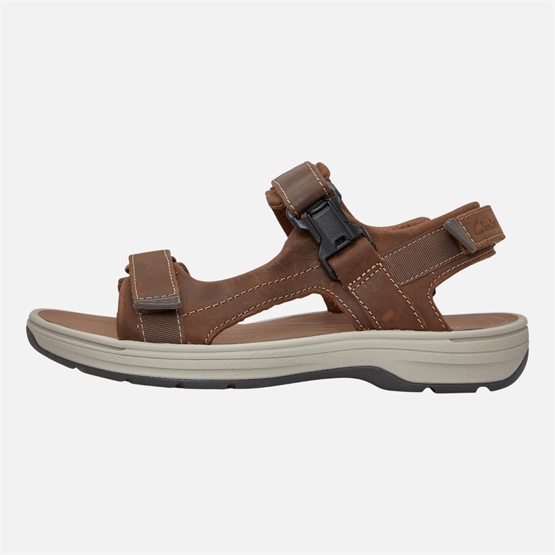 Clarks Herren - Saltway Edge Sandalen Weite Passform - Light Tan Leather