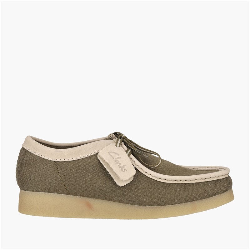 Clarks Herren - Premium Wallabee Evo G Schuhe - Olive Combi