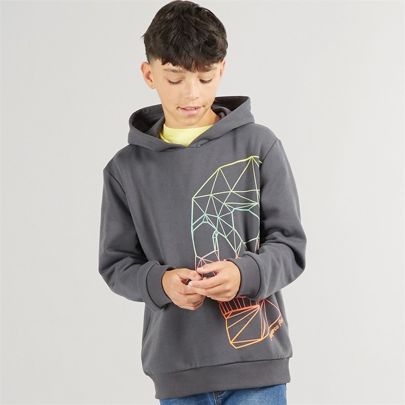 Kangaroo Poo Jungen - Skull Kapuzenpullover - Grau