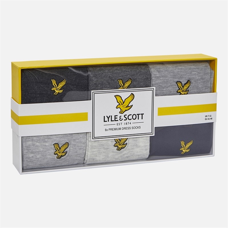 Herren - Victor Socken Sechserpack Schwarz Meliert/Dunkelgrau Meliert/Grau Meliert/Hellgrau Meliert/Antikweiß Black Marl/Dunkelgraumeliert/Graumeliert/Hellgraumeliert/Antique White Marl/Peacoat - Bild 2