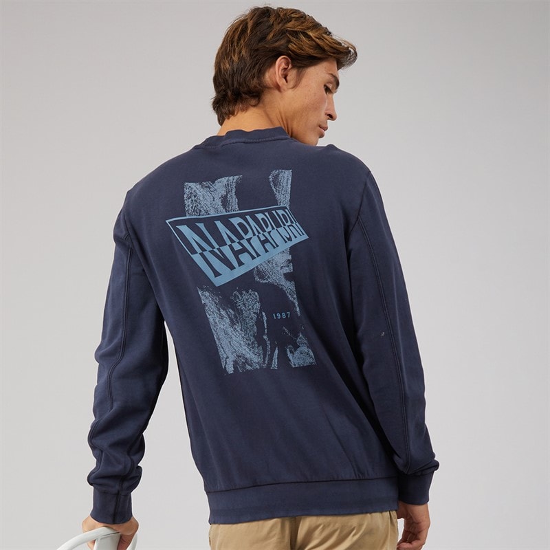 Napapijri Herren - Aren Crew Sweatshirt - Blue Marine