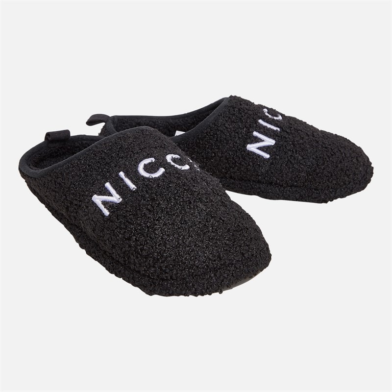 NICCE Herren - Kensin Borg Mule Hausschuhe - Schwarz