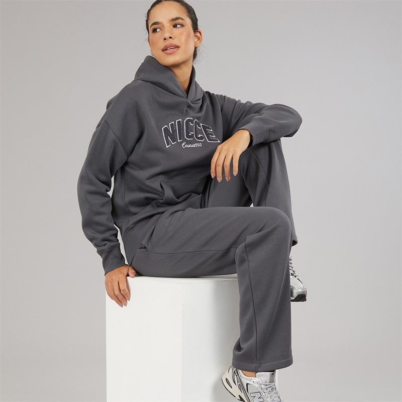NICCE Damen - Hearthia Kapuzenpullover Und Weite Jogginghose Set - Asphalt