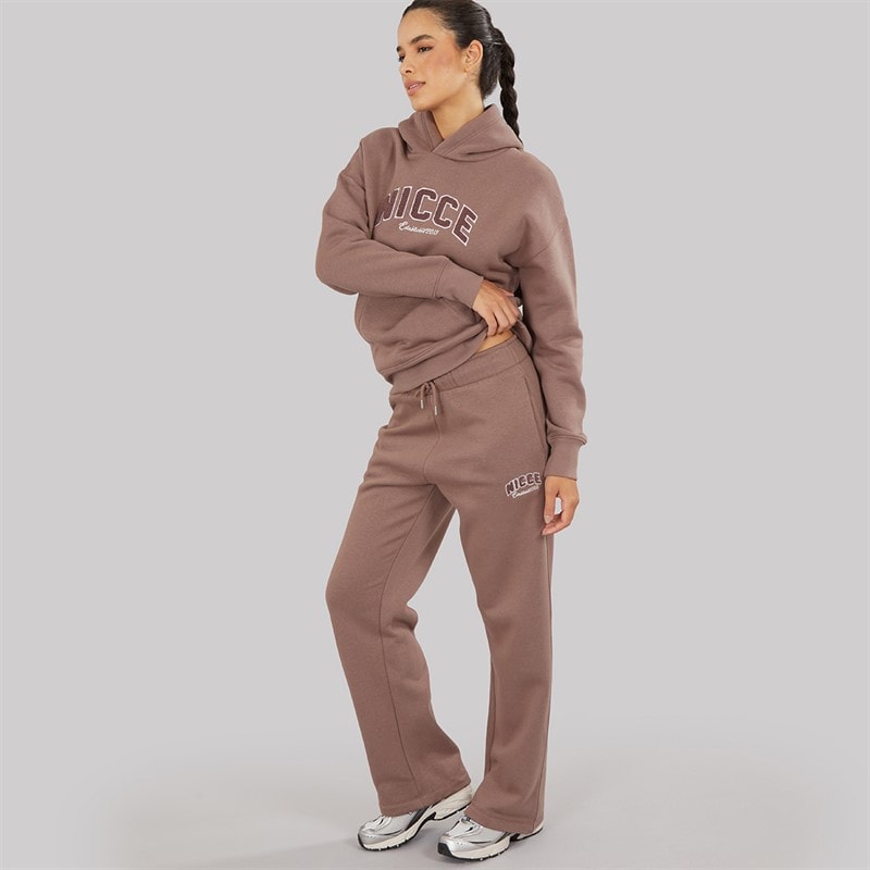 NICCE Damen - Hearthia Kapuzenpullover Und Weite Jogginghose Set - Mink
