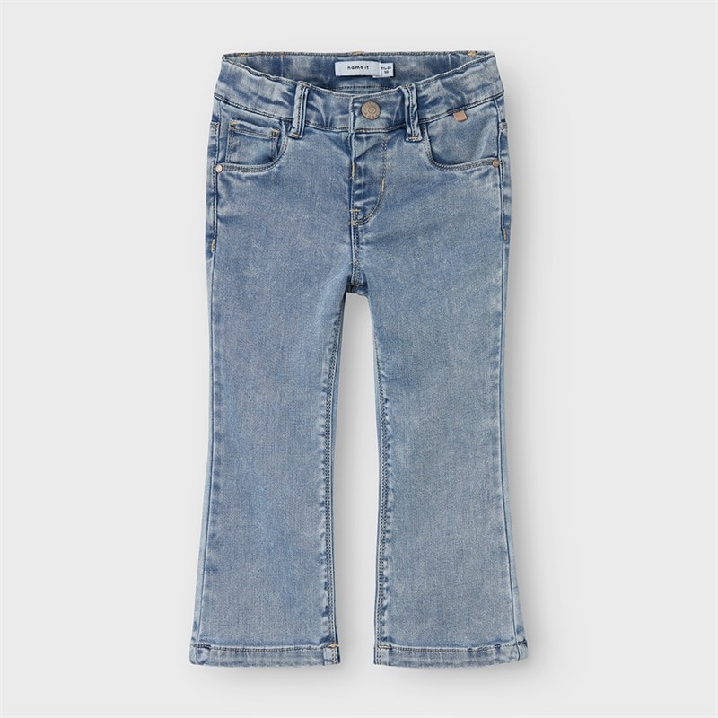 Name It Jean bootcut Salli filles - Bleu clair Bleached Denim