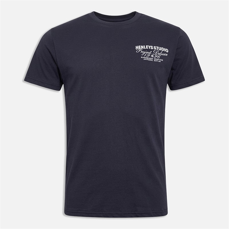 Henleys Mężczyźni t-shirt Kcab - Granatowy