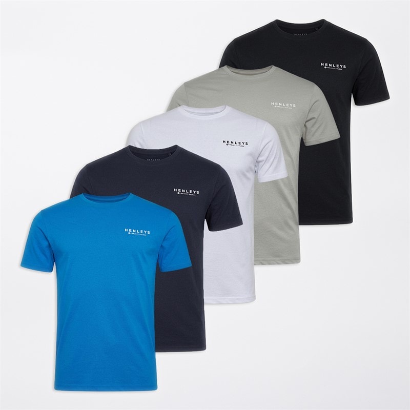 Henleys Herren - Henycore T-Shirts Fünferpack - Multi