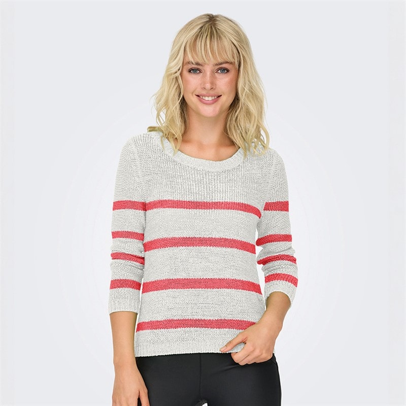 Only Dames geena pullover trui - Cloud Dancer