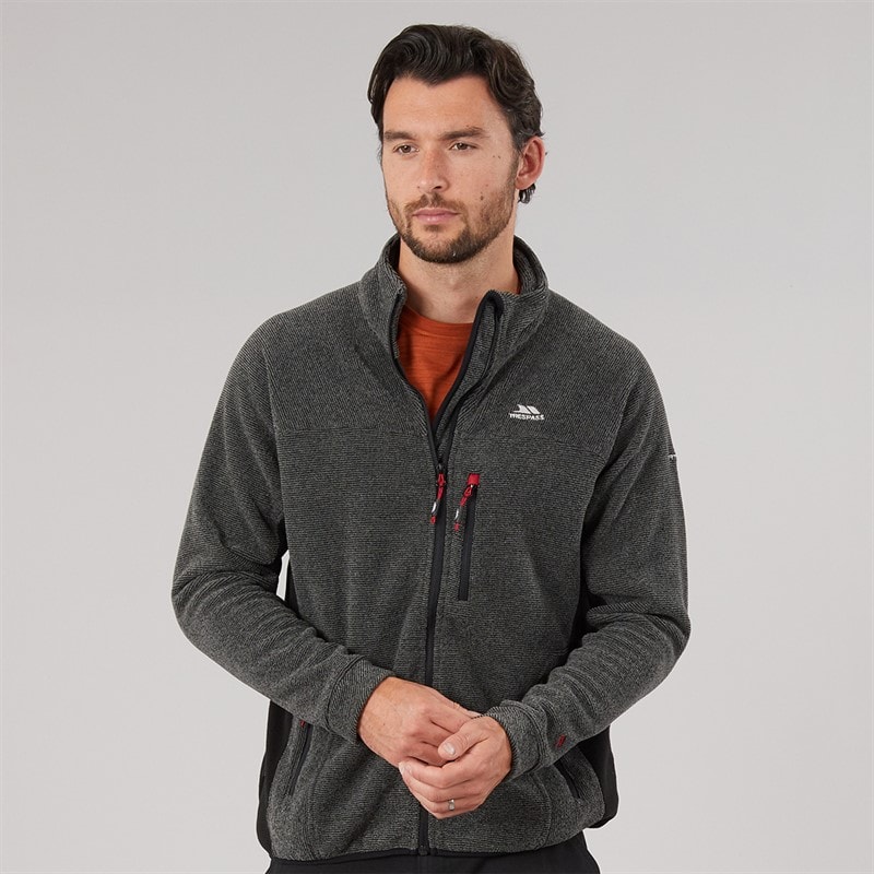 Trespass Herren - Jynx Fleecejacke - Schwarz