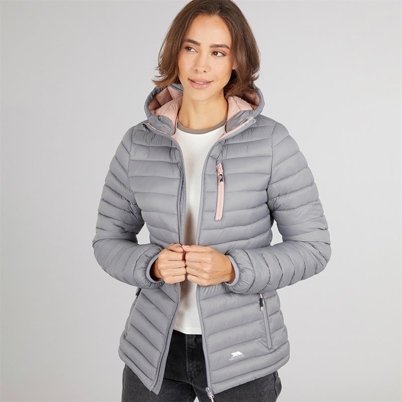 Trespass Damen - Lenka Wattierte Kapuzenjacke - Platinum/Antique Rose