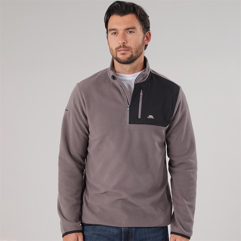 Trespass Herren - Mcgeechan 1/2 Reißverschluss Mikrofleece - Mid Grey